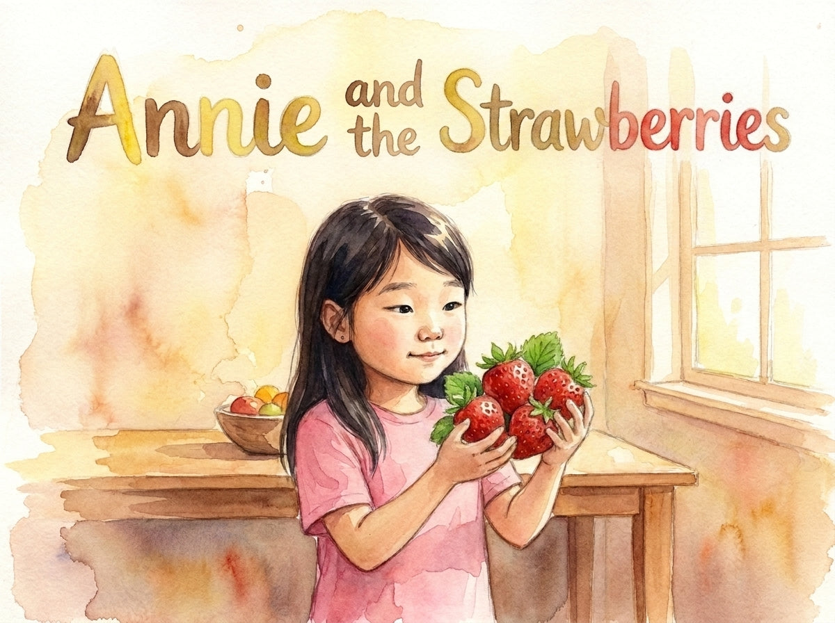 Annie and the strawberries