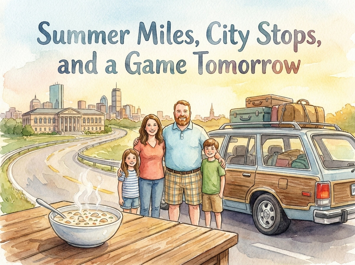 Summer Miles, City Stops, and a Game Tomorrow