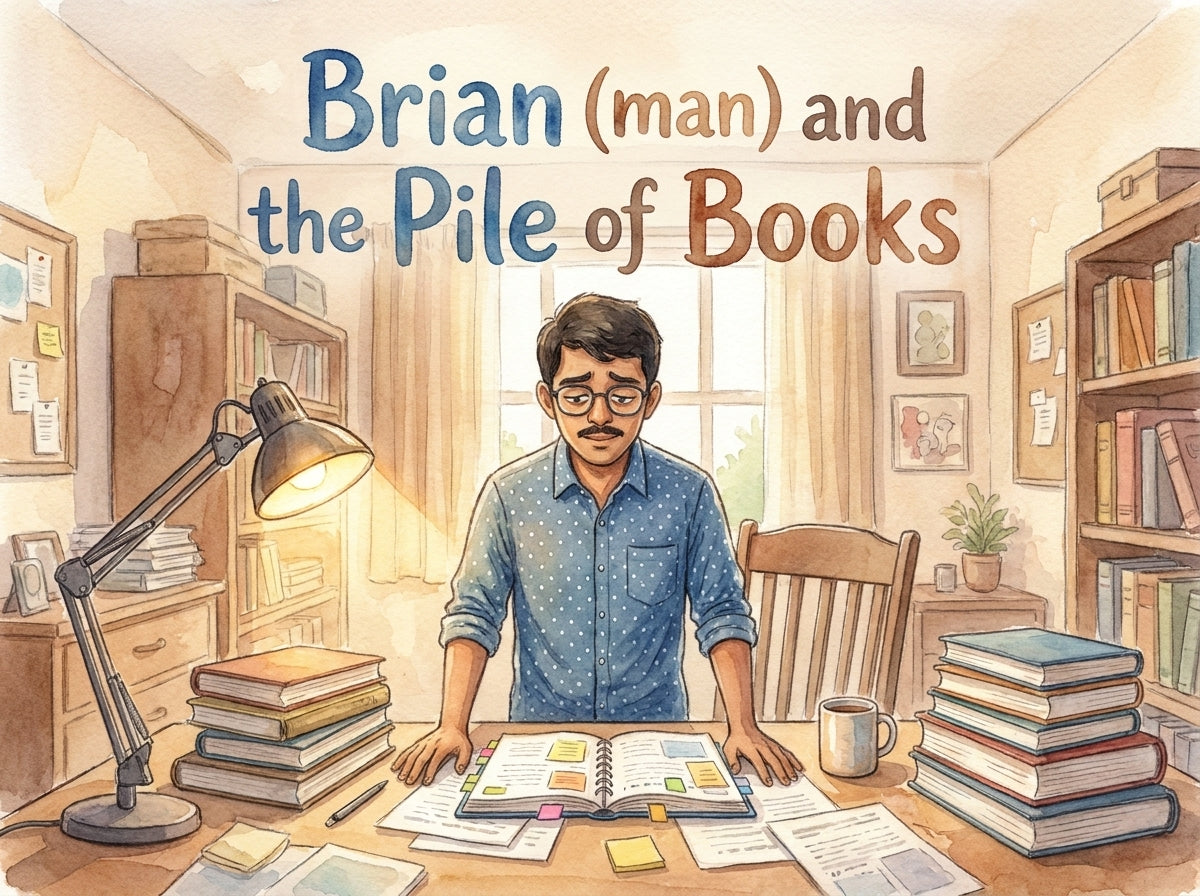 Brian and the Pile of Books