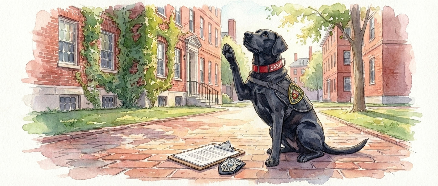 From Correctional Walls to Harvards’s Halls

Sasha’s journey as the first dog of Harvard.
